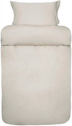 Beige sengetøj 140x200 cm - Elegance - Ensfarvet sengetøj - 100% egyptisk bomuld - Sengesæt fra Høie