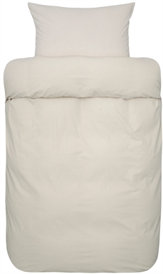 Beige sengetøj - 140x200 cm - Lyra beige - Sengesæt i 100% økologisk bomuld - Høie sengetøj 