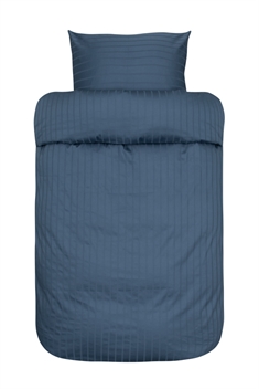 Høie sengetøj - 140x200 cm - Milano Blåt sengetøj - 100% dobbyvævet bomuldssatin sengesæt