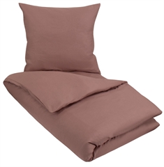 Rosa sengetøj 140x220 cm - Sengelinned i 100% økologisk bomuld - Ensfarvet sengetøj - Soft & Pure organic