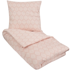 Dobbelt sengetøj 240x220 cm - King size - Leaves rose sengesæt - 100% Økologisk Bomuldssatin sengetøj
