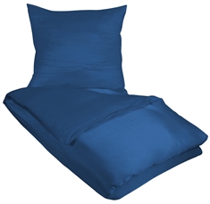 Ensfarvet sengetøj - Blåt sengesæt - 100% silke - Butterfly Silk sengelinned