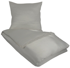 Ensfarvet sengetøj - Gråt sengesæt - 100% silke - Butterfly Silk sengelinned