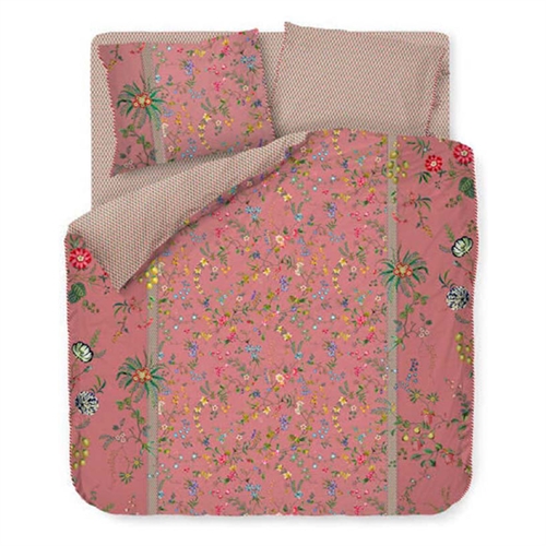 Blomstret sengetøj - 140x200 cm - Petites Fleur Pink - 2 i 1 sengesæt - 100% bomuld - Pip Studio sengetøj