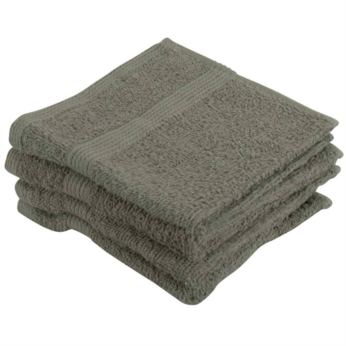 Vaskeklude 4-pak - 100% Blødt bomuld med høj absorberingsevne - 30x30 cm - Støvet grøn vaskeklude fra danske By Borg