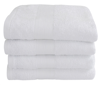 Håndklæde - 50x100 cm - Hvid - 100% Bomuld - Frotte håndklæde fra By Borg