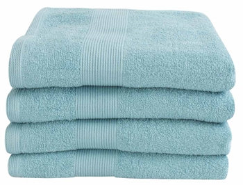 Håndklæde - 50x100 cm - Blå - 100% Bomuld - Frotte håndklæde fra By Borg