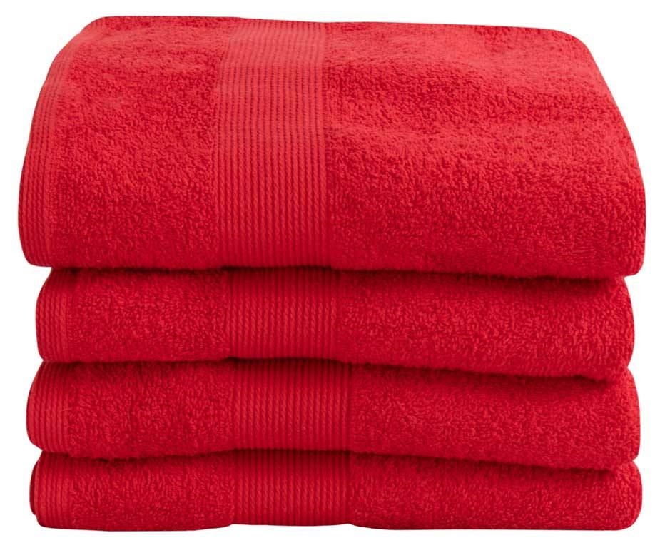 Pompeji bønner forvrængning Håndklæde • Rød i 100% Bomulds frotté • 50x100 cm