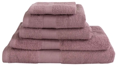 Håndklædepakke Valmue - 6 stk. - Støvet rosa - 100% Bomuld - Frotte håndklæde fra By Borg