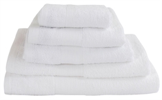 Håndklædepakke Valmue - 6 stk. - Hvid - 100% Bomuld - Frotte håndklæde fra By Borg