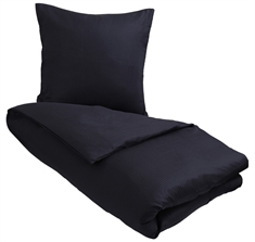Sengetøj til dobbeltdyne - 200x200 cm - Mørkeblåt sengetøj - Ekstra blødt sengesæt i 100% Egyptisk bomuld - By Borg
