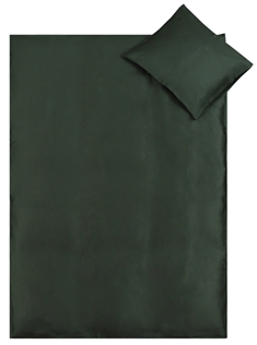 Junior sengetøj 100x140 cm - Mørkegrøn - Bambus sengetøj - Satinvævning - 100% Bambus - Nature By Borg