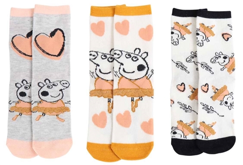 Gurli Gris - 3-pak - Str. 31-33 - Børnestrømper