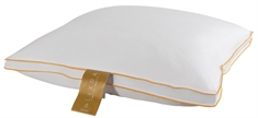 Luksus moskuspude - 60x63 cm  - Lav hovedpude med bokskant - 3 kammer dunpude - LIXRA Gold