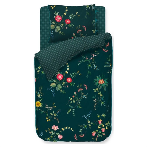 Pip studio sengetøj - 140x200 cm - Fleur grandeur - Blomstret sengetøj - Dobbeltsidet sengesæt - 100% bomuld