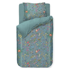 Blomstret sengetøj - Petites Fleurs Blue - Sengesæt med 2 i 1 design - 100% bomuld - Pip Studio sengetøj