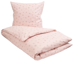 Rosa sengetøj dobbeltdyne 200x220 cm - Sengelinned med stjerner - Rosa - 100% Bomuld - Borg Living