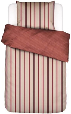 Stribet sengetøj - 140x220 cm - Meryl Rose - Vendbar sengesæt - 100% Bomuldssatin - Essenza sengetøj