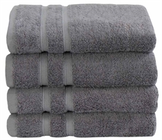 Bambus Håndklæde - 50x100 cm - Grå - Bløde håndklæder fra "Premium - By Borg
