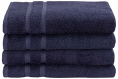 Bambus Badehåndklæde - 70x140 cm - Mørkeblå - Bløde håndklæder fra Premium - By Borg" "