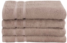 Bambus badelagen - 100x150 cm - Sand - Bløde håndklæder fra "Premium - By Borg" 