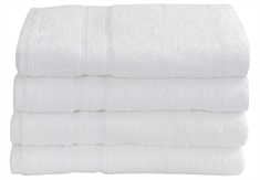Badehåndklæde - 70x140 cm - 100% Egyptisk bomuld - Hvid - Luksus håndklæder fra "Premium - By Borg