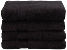 Badehåndklæde - 70x140 cm - 100% Egyptisk bomuld - Sort - Luksus håndklæder fra "Premium - By Borg
