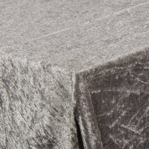 Grå velour dug - 3 meter dug - Nervøs velour - Blødt velour stof til borddug - Pakke med 3 meter