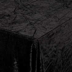 Sort velour dug - 3 meter dug - Nervøs velour - Blødt velour stof til borddug - Pakke med 3 meter