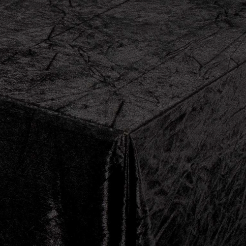 Sort velour dug - 9 meter dug - Nervøs velour - Blødt velour stof til borddug - Pakker med 3 meter