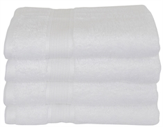 Bambus Håndklæde - 50x100 cm - Hvid - Bambus/bomuld - Frotté håndklæde fra Excellent By Borg