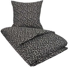 Sengetøj 140x200 cm - Leopard plettet dynebetræk - 100% Bomuld - Borg Living sengesæt