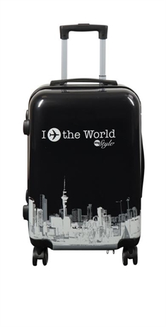 Kabine kuffert - Hardcase letvægt kuffert - Trolley med motiv - New York city - Black