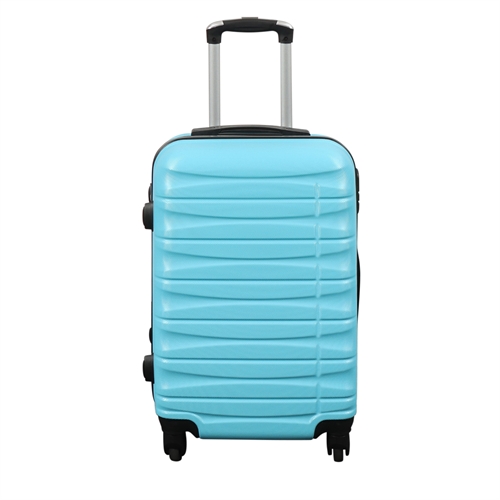 Kabinekuffert - Hardcase - Lille lyseblå håndbagage kuffert tilbud