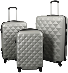 Kufferter - Sæt med 3 stk. - Eksklusivt hardcase kuffertsæt tilbud - Diamant grå