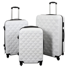 Kuffert - Diamant hvid - Hardcase letvægts kuffert