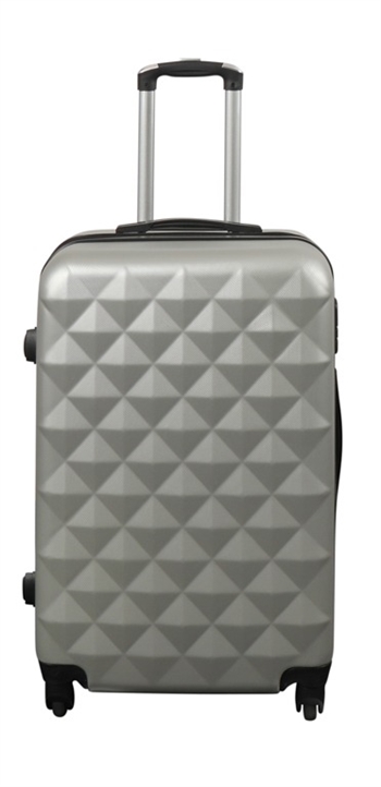 Kuffert - Hardcase - Str. Medium - Diamant grå - Smart billig rejsekuffert