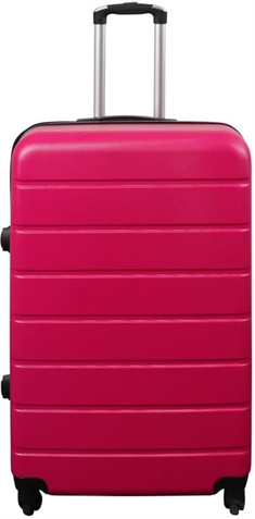Stor kuffert - Pink - Hardcase kuffert - Str. Large - Letvægts kuffert med 4 hjul 