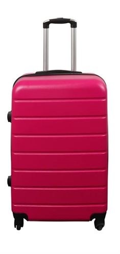 Kuffert - Hardcase kuffert - Str. Medium - Pink - Praktisk rejsekuffert