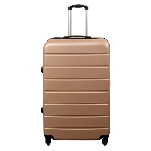 Stor kuffert - Guld - Hardcase kuffert tilbud - Letvægts kuffert tilbud 