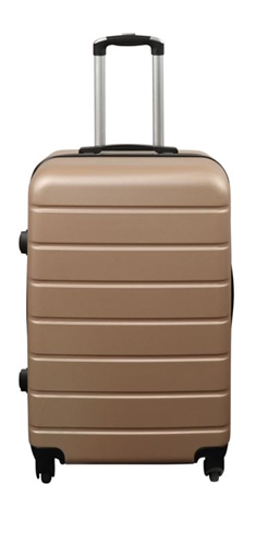 Kuffert - Hardcase kuffert - Str. Medium - Guld - Praktisk rejsekuffert