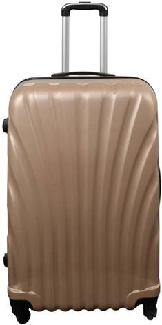 Stor kuffert - Musling Guld - Hardcase kuffert - Str. Large - Eksklusiv rejsekuffert