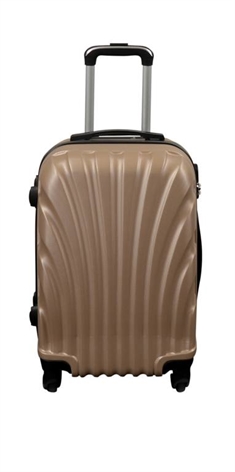 Kabinekuffert - Hardcase letvægt kuffert - Str. lille - Guld musling 