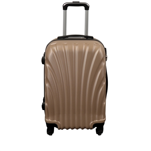 Kabinekuffert - Hardcase letvægt kuffert - Str. lille - Guld musling 