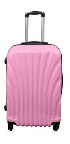 Kuffert - Hardcase kuffert - Str. Medium - Lyserød musling - Eksklusiv rejsekuffert