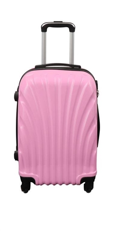 Kabinekuffert - Hardcase letvægt kuffert med 4 hjul - Lyserød musling 