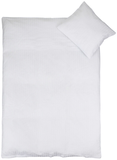 Baby sengetøj 70x100 cm - Hvidt sengetøj - 100% bomuldssatin - Borg Living sengesæt