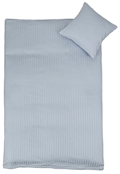 Baby sengetøj 70x100 cm - Lyseblåt børnesengetøj - 100% bomuldssatin