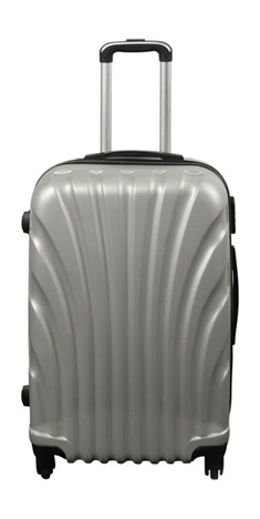 Kuffert - Hardcase kuffert - Str. Medium - Grå musling - Eksklusiv rejsekuffert