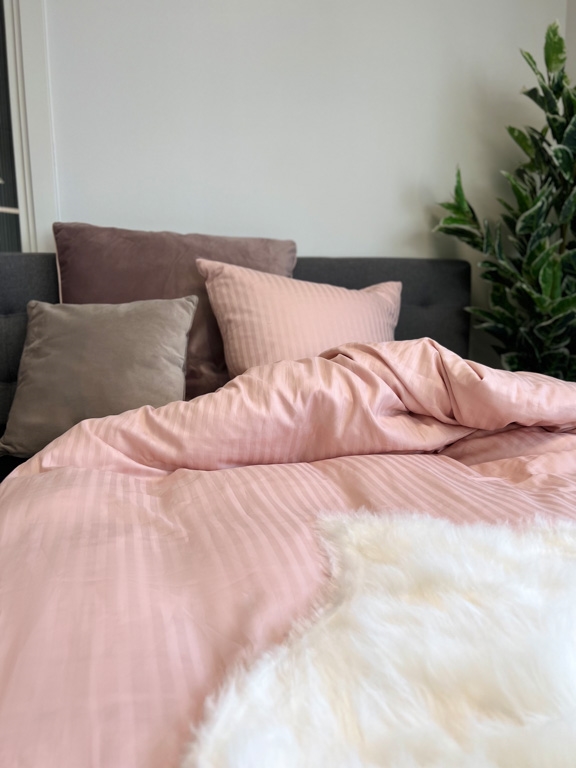 mental Alarmerende træ Sengetøj bomuldssatin • 150x210 cm • Lyserødt sengetøj